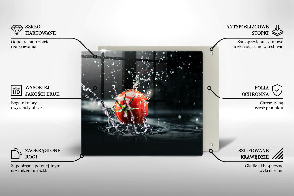 Tagliere in vetro Pomodoro in acqua