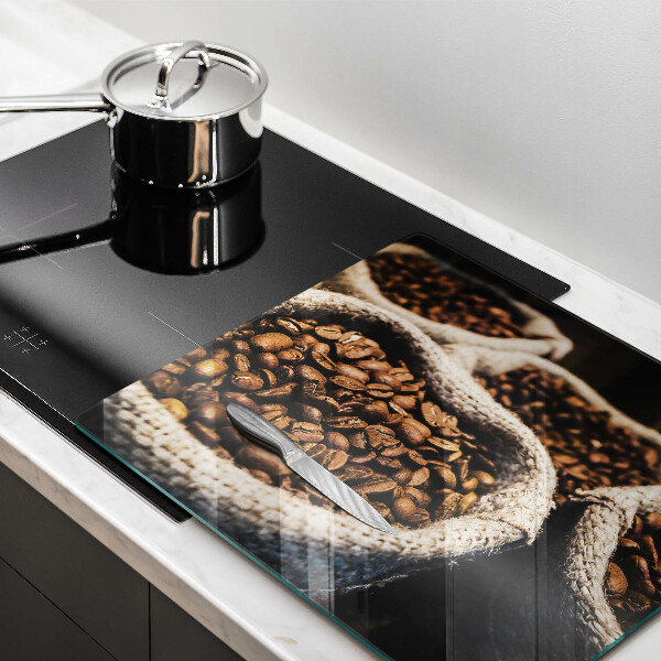 Tagliere in vetro Sacchetti di caffè in grani