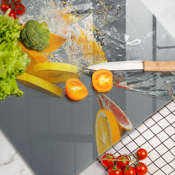 Tagliere in vetro Limoni in acqua