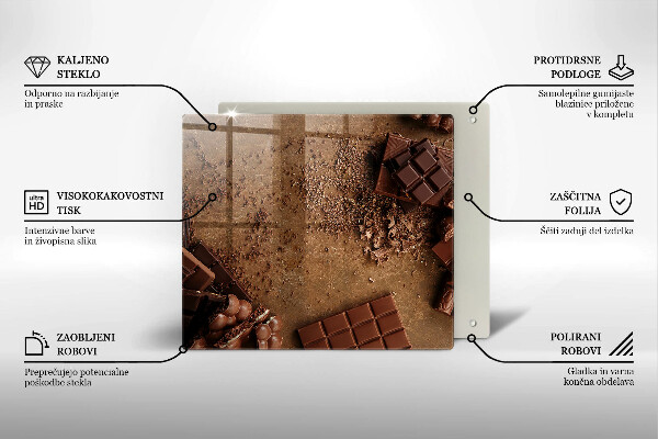 Tagliere in vetro Dolci al cioccolato