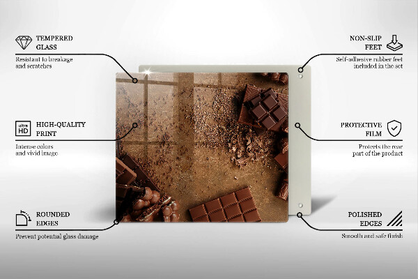 Tagliere in vetro Dolci al cioccolato