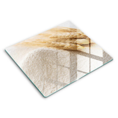 Tagliere in vetro Farina e spighe di grano