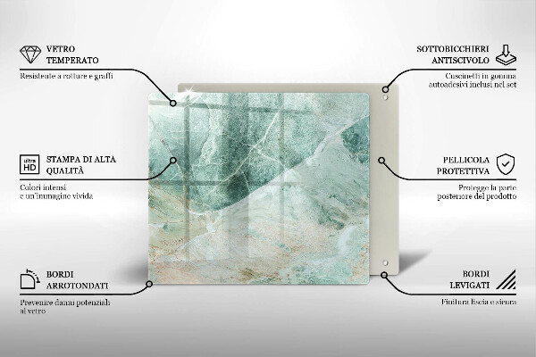 Tagliere in vetro temperato Struttura in pietra