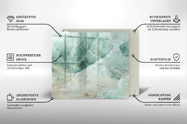 Tagliere in vetro temperato Struttura in pietra