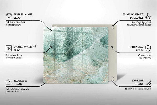 Tagliere in vetro temperato Struttura in pietra