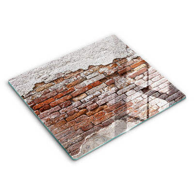 Tagliere in vetro temperato Vecchio muro di mattoni e cemento