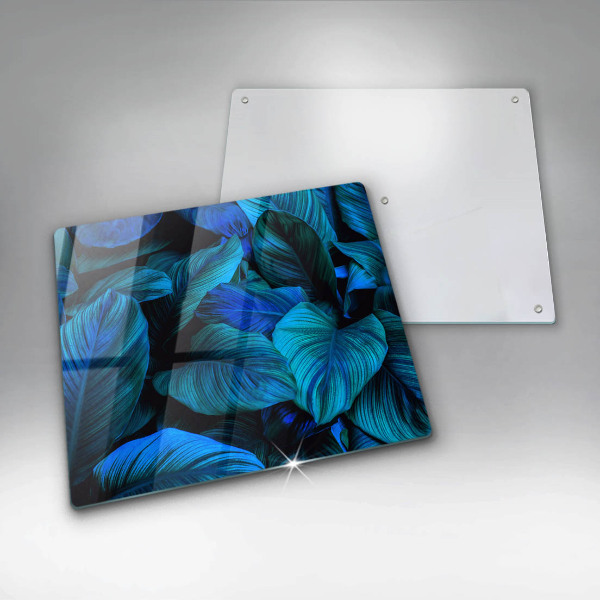 Tagliere in vetro temperato Foglie della vegetazione della giungla