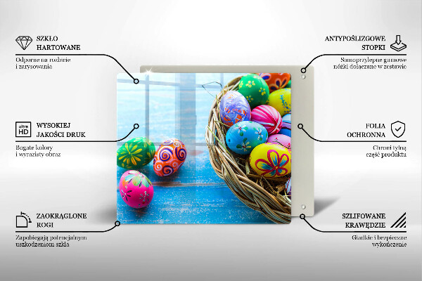 Tagliere in vetro temperato Uova di Pasqua Uova di Pasqua