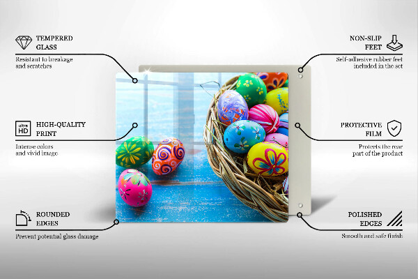 Tagliere in vetro temperato Uova di Pasqua Uova di Pasqua