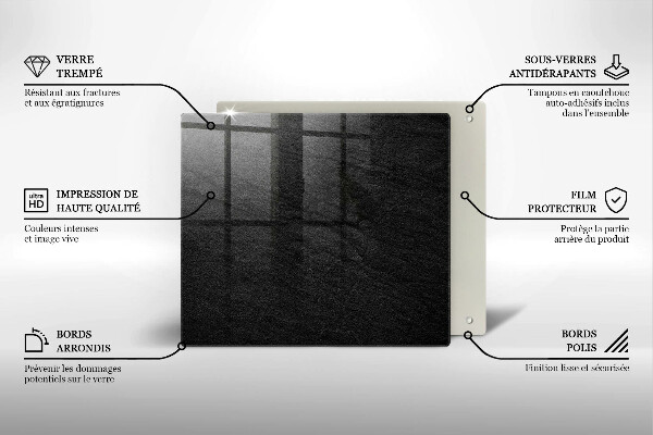 Tagliere in vetro struttura della roccia