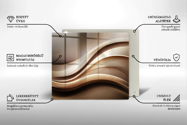 Tagliere in vetro temperato Linee delicate di astrazione