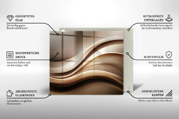 Tagliere in vetro temperato Linee delicate di astrazione