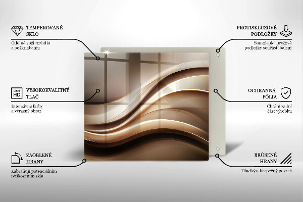 Tagliere in vetro temperato Linee delicate di astrazione