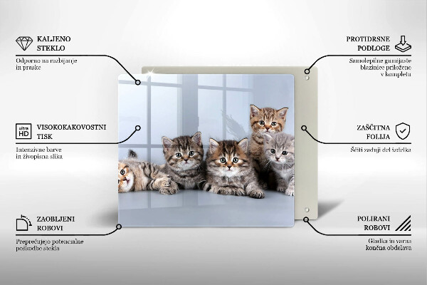 Tagliere in vetro temperato Piccoli e dolci gattini