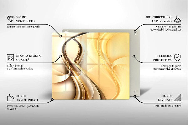 Tagliere in vetro temperato Astrazione del fumo