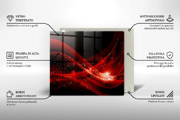 Tagliere in vetro temperato Astrazione moderna