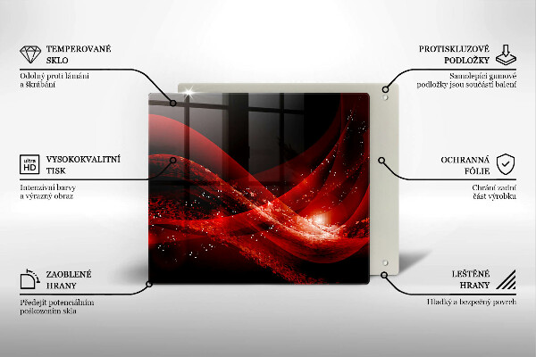 Tagliere in vetro temperato Astrazione moderna