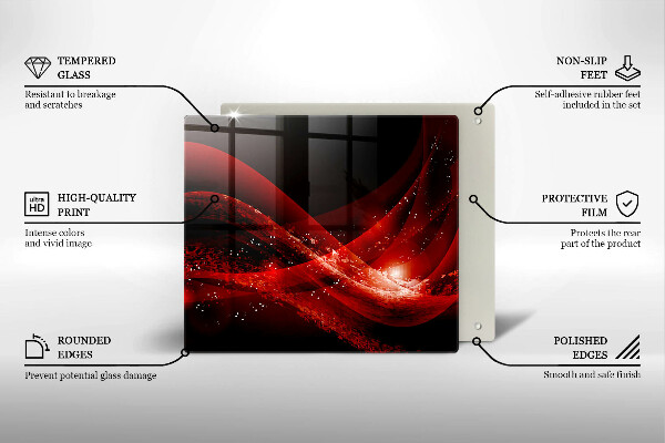 Tagliere in vetro temperato Astrazione moderna
