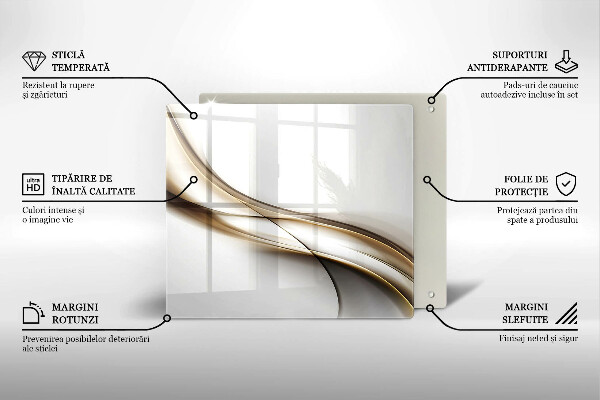 Tagliere in vetro temperato Astrazione di linee morbide