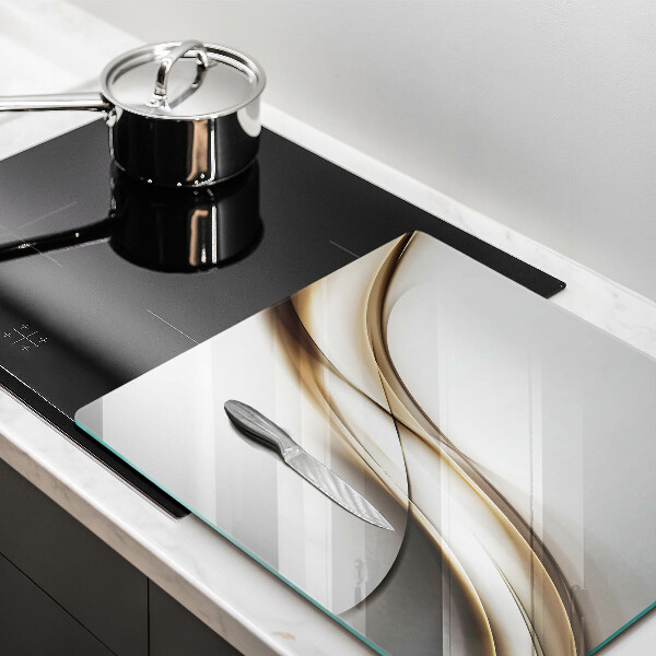 Tagliere in vetro temperato Astrazione di linee morbide