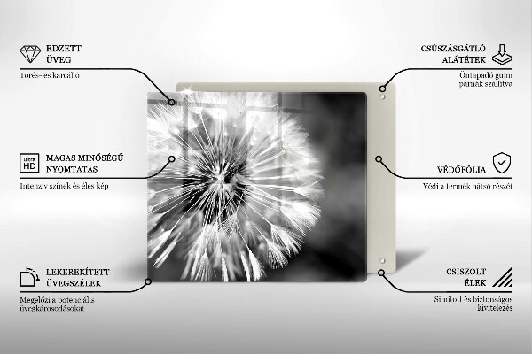 Tagliere in vetro temperato Un delicato dente di leone
