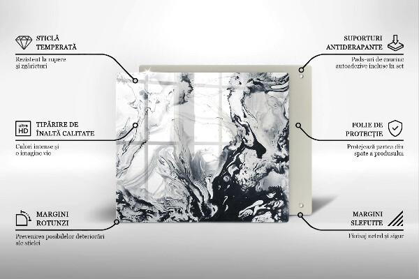 Tagliere in vetro temperato Astrazione dell'inchiostro