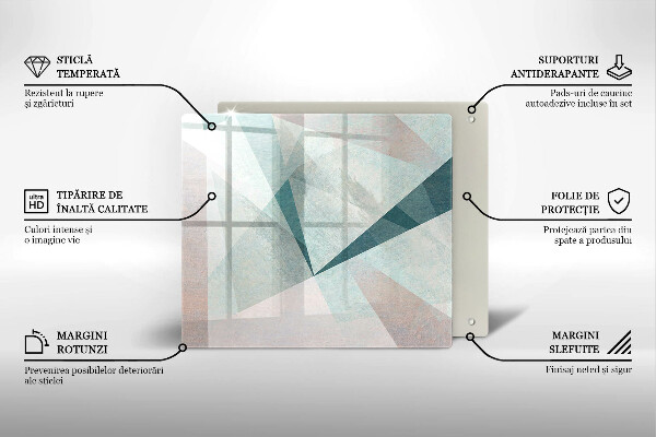 Tagliere in vetro temperato Astrazione tagliente