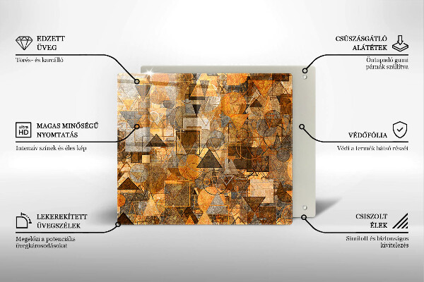 Tagliere in vetro temperato Modello senza giunture di figure geometriche