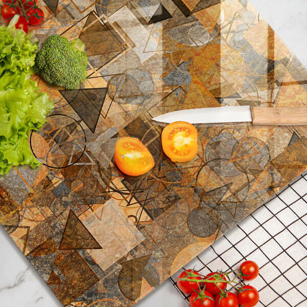 Tagliere in vetro temperato Modello senza giunture di figure geometriche
