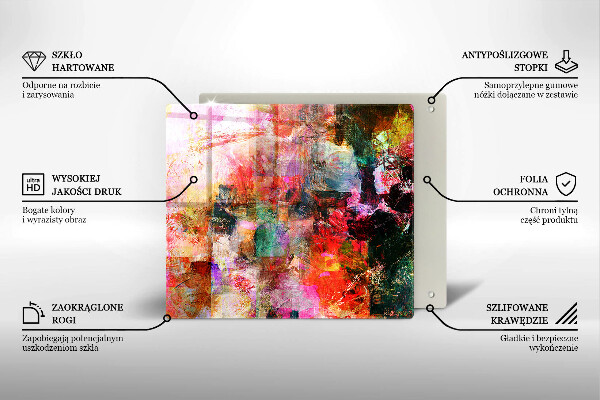 Tagliere in vetro temperato Dipingi l'astrazione