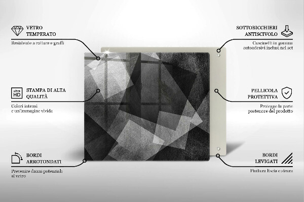 Tagliere in vetro Astrazione geometrica