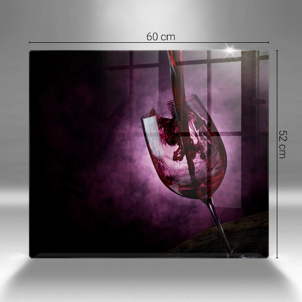 Tagliere in vetro temperato Un bicchiere di vino