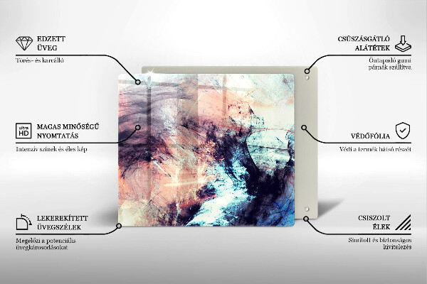 Tagliere in vetro temperato Astrazione dipinta