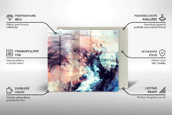 Tagliere in vetro temperato Astrazione dipinta