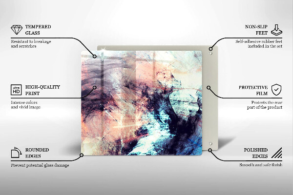 Tagliere in vetro temperato Astrazione dipinta