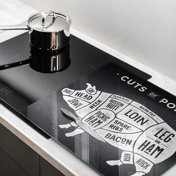 Tagliere in vetro Carne di maiale di maiale