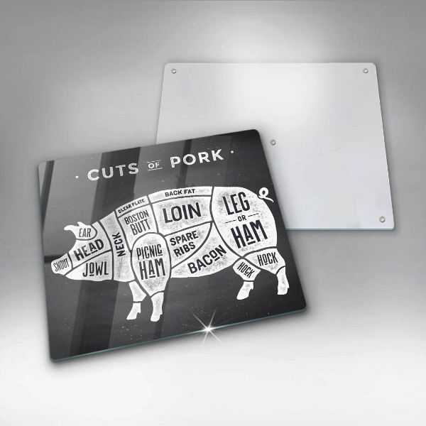 Tagliere in vetro Carne di maiale di maiale