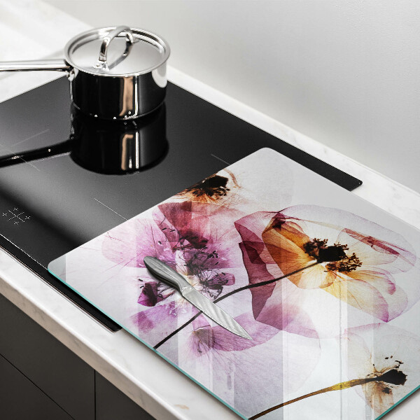 Tagliere in vetro Fiori delicati