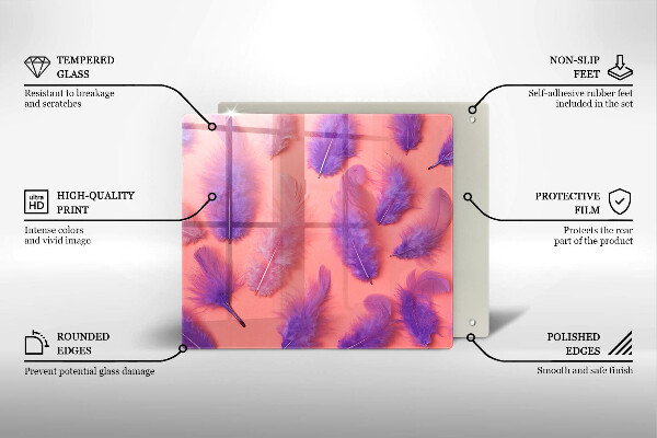 Tagliere in vetro Piume soffici
