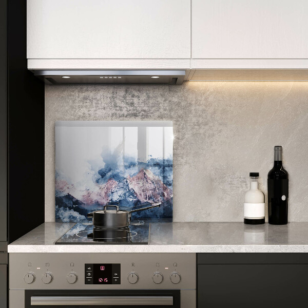 Tagliere in vetro Montagne dipinte astratte