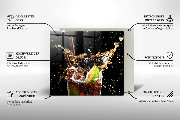 Tagliere in vetro temperato Bere con ghiaccio