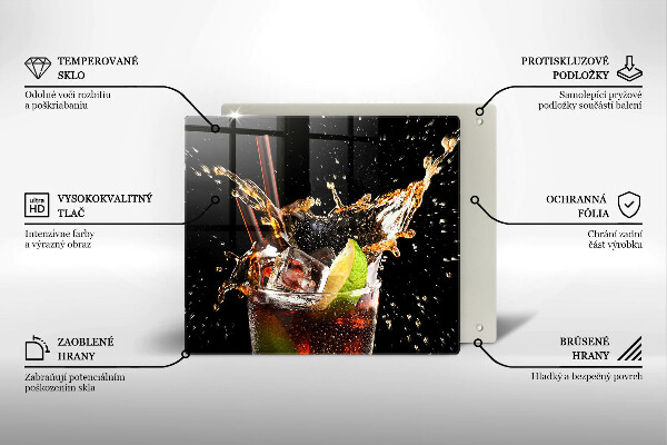 Tagliere in vetro temperato Bere con ghiaccio