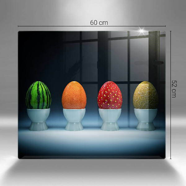 Tagliere in vetro temperato Uova di frutta astratte