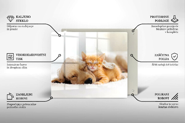 Tagliere in vetro temperato Animali cane e gatto