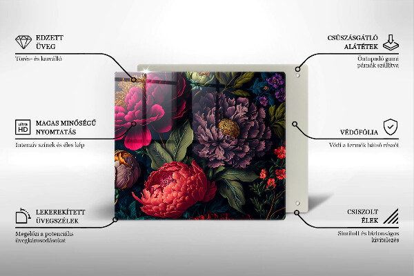 Tagliere in vetro Bellissimi fiori