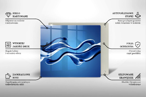 Tagliere in vetro Astrazione fluida