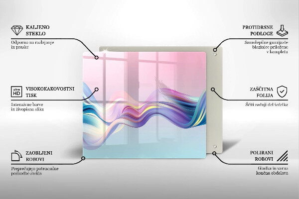 Tagliere in vetro Astrazione pastello