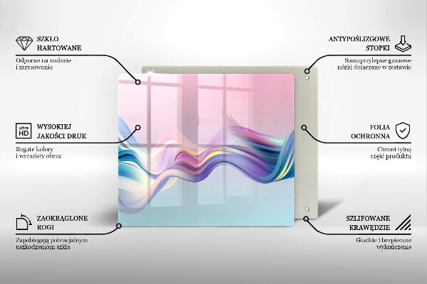 Tagliere in vetro Astrazione pastello