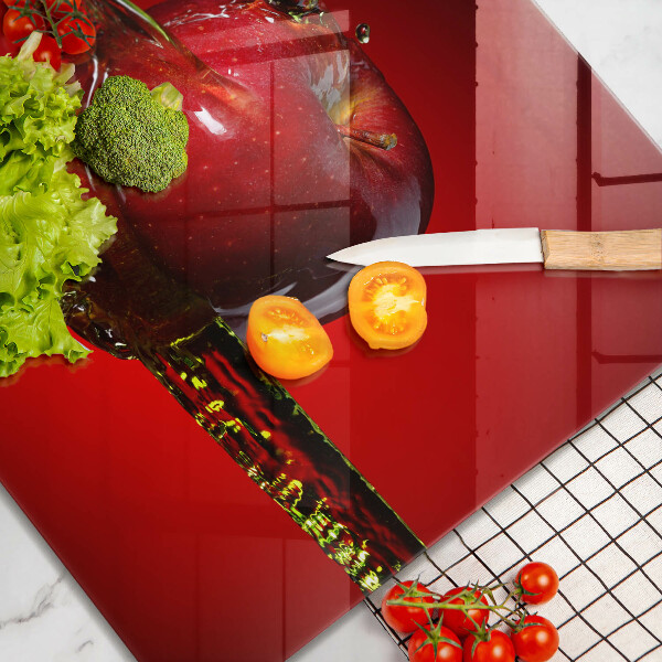 Tagliere in vetro temperato Frutta di mela in acqua