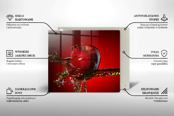 Tagliere in vetro temperato Frutta di mela in acqua